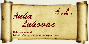 Anka Lukovac vizit kartica